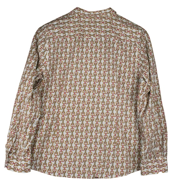 Talbots‎ Womens 16P Button Down Shirt Blouse Equestrain Horse Bit Preppy Western - Picture 3 of 10